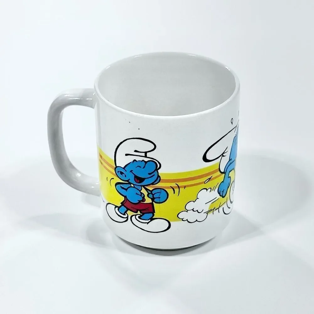Smurf’s vintage running coffee ceramic mug